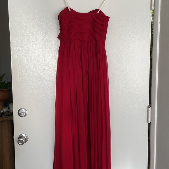 Marchesa Notte Silk Chiffon gown - wine red - Picture 8 of 11